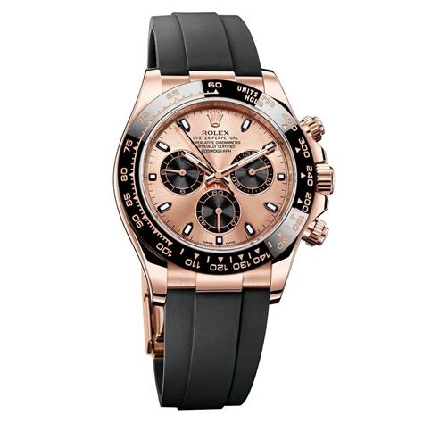 rolex daytona rose gold brown strap|Rolex daytona rubber strap replacement.